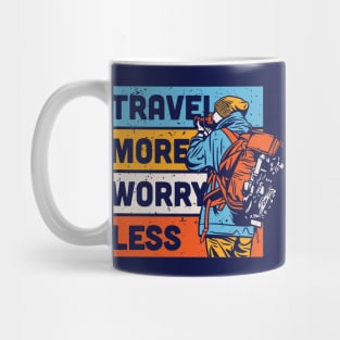 Travel More, Worry Less // Retro Outdoor Adventure Mug